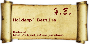 Holdampf Bettina névjegykártya